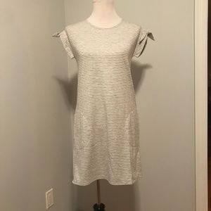 Grey and White Striped Gap Shift Dress NWT